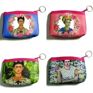 🆕️ 4 piece Frida Kahlo coin purse set